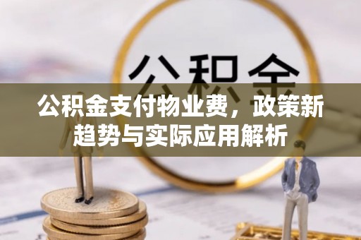 新兴公积金支付物业费，政策新趋势与实际应用解析