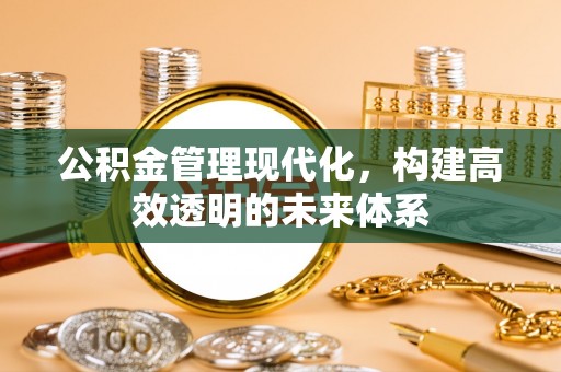 新兴公积金管理现代化，构建高效透明的未来体系