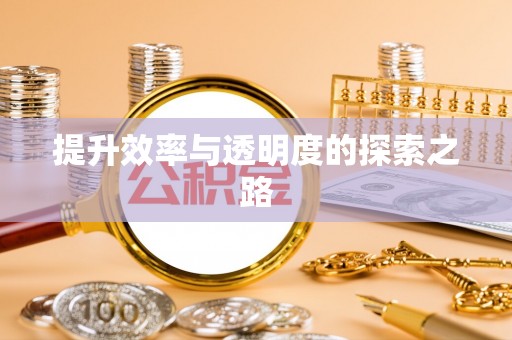 新兴提升效率与透明度的探索之路