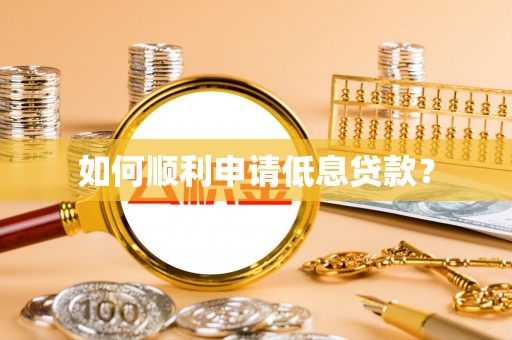 新兴如何顺利申请低息贷款？