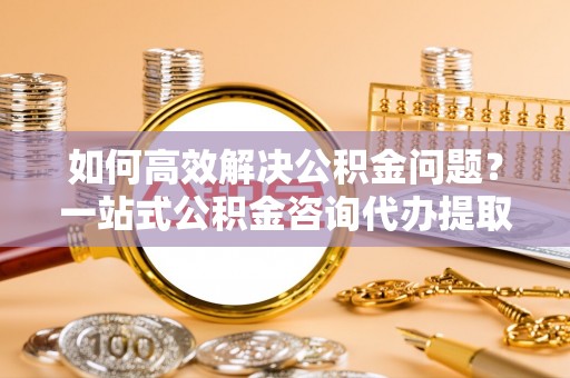 新兴如何高效解决公积金问题？一站式公积金咨询代办提取服务全解析