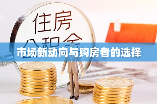 新兴市场新动向与购房者的选择